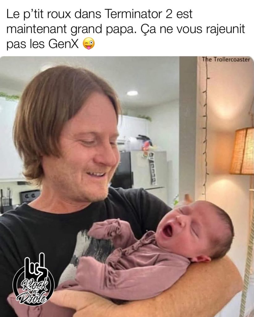 Le p'tit roux dans Terminator 2 est maintenant grand papa. Ça ne vous rajeunit pas les GenX