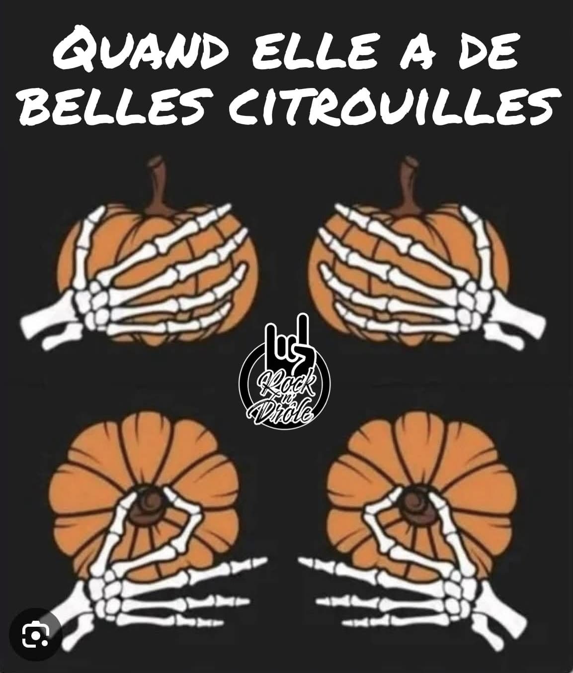 Lorsqu'elle a de belles grosses citrouilles! Une métaphore d'halloween pour une poitrine