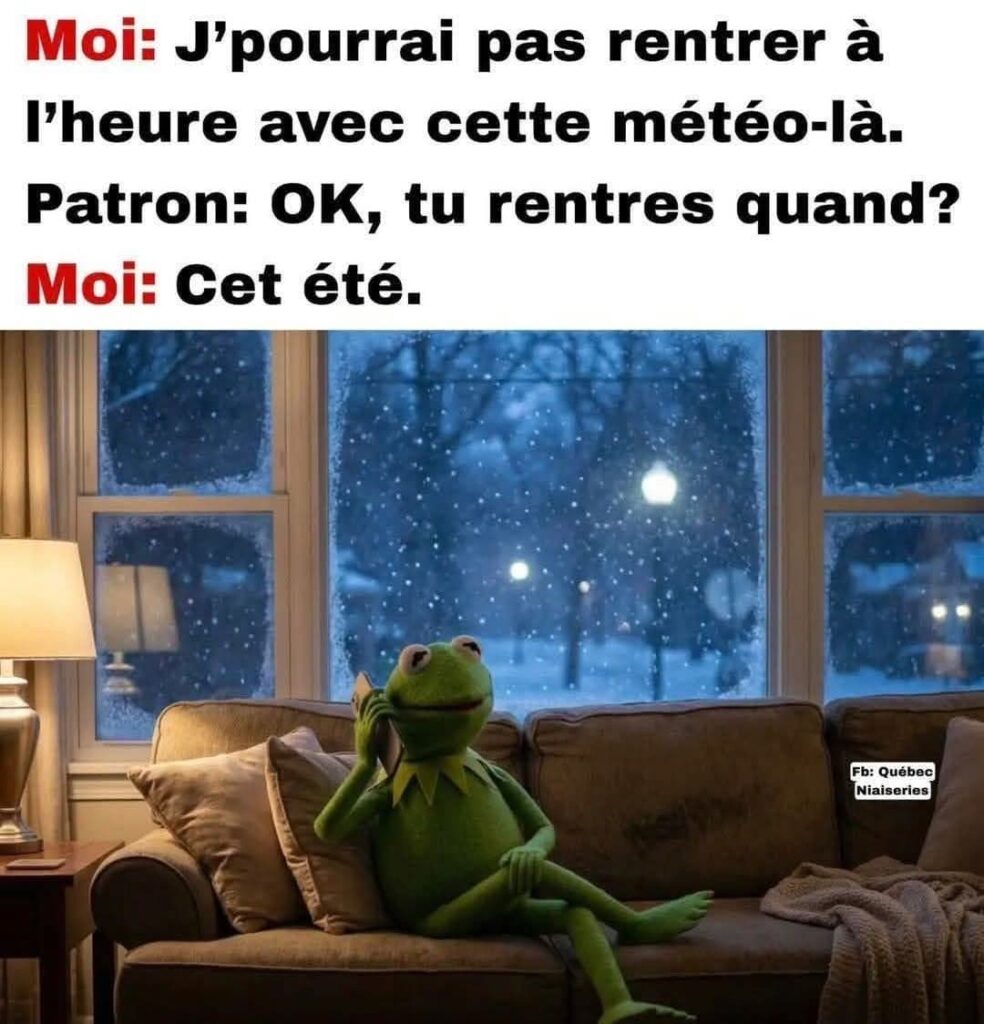 Patron, je ne peux pas rentrer au travail avec cette température