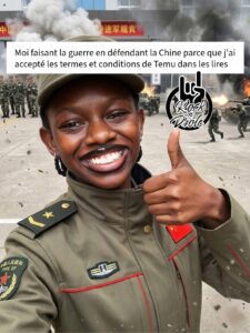 Quand tu dois t'enrôler avec l'armée chinoise car tu n'avais pas bien lu lees termes et conditions de Temu