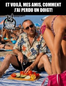 Et voilà, mes amis, comment j’ai perdu un doigt!