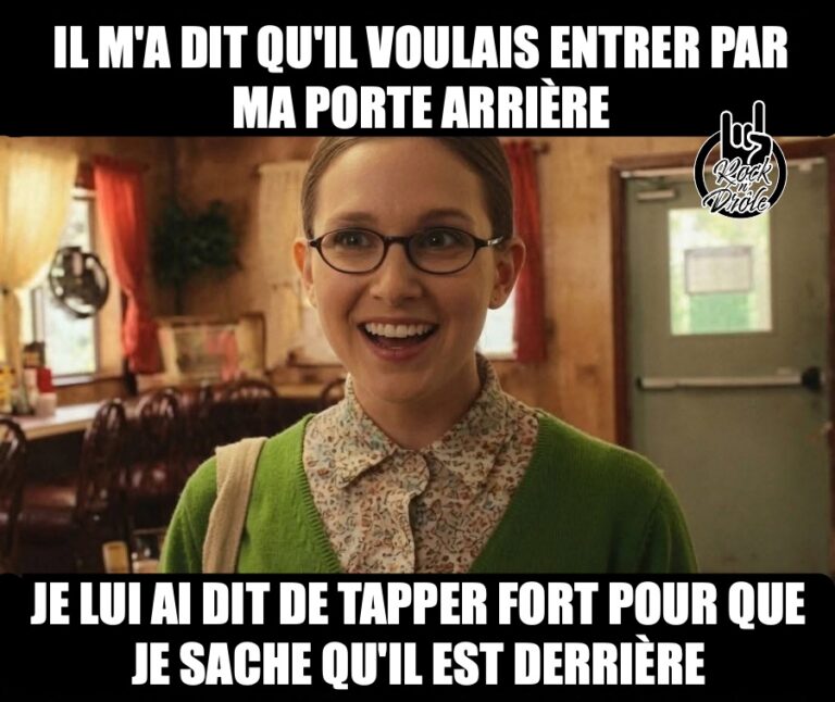 Il m'a dit qu'il voulais entrer par ma porte arrière. Je lui ai dit de tapper fort pour que je sache qu'il est derrière