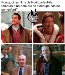 Pourquoi les films de Noël parlent-ils toujours d’un père qui ne s’occupe pas de son enfant? The shining, elf, the Santa clause, jingle all the way