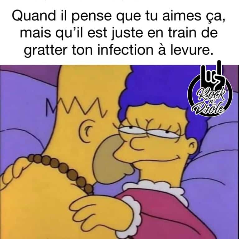 Homer simpson et marge simpson baisent. Quand il pense que tu aimes ça, mais qu’il est juste en train de gratter ton infection à levure.