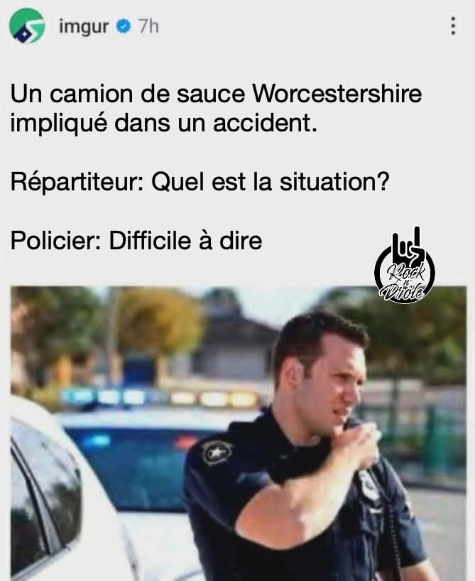 Un camion de sauce Worcestershire se renverse