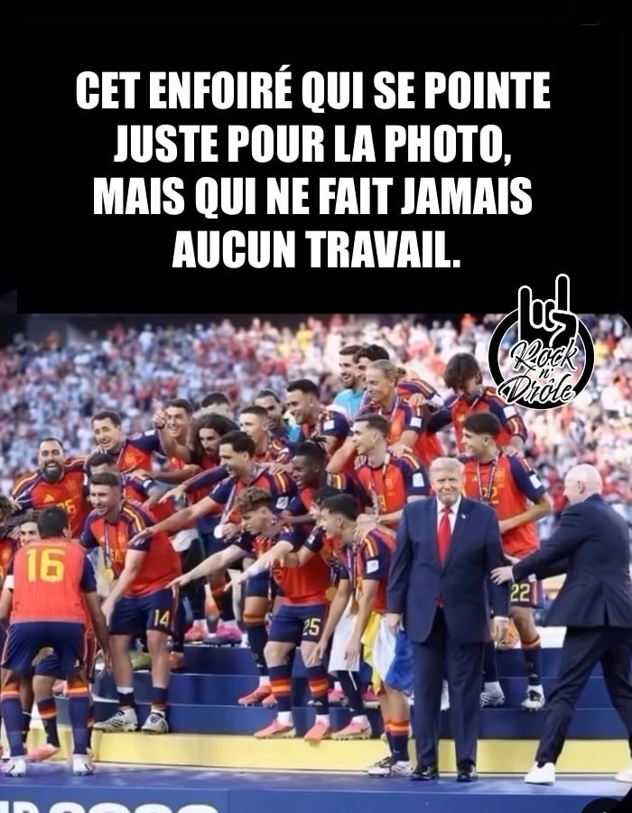 Donald Trump fifa 2026 photo: Cet enfoiré qui se pointe juste pour la photo, mais qui ne fait jamais aucun travail.