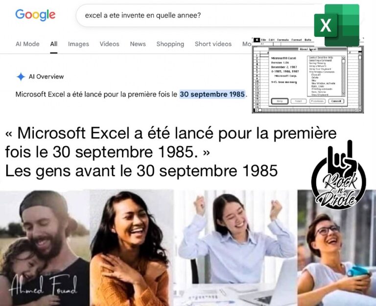 « Microsoft Excel a été lancé pour la première fois le 30 septembre 1985. » Les gens étaient heureux avant le 30 septembre 1985