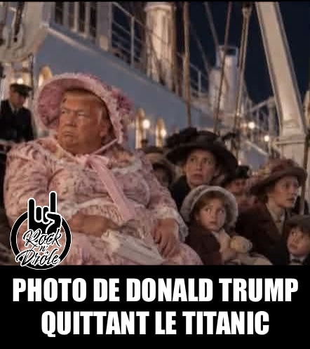 Photo de Donald Trump quittant le Titanic