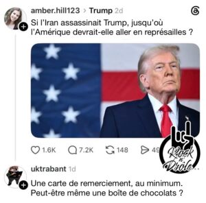 Si l’Iran assassinait Trump, jusqu’où l’Amérique devrait-elle aller en représailles ? Une carte de remerciement, au minimum. Peut-être même une boîte de chocolats ?