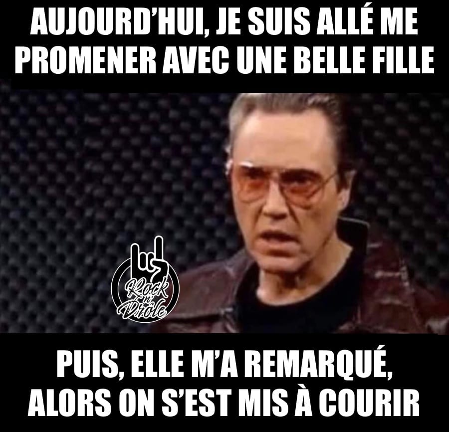 Aujourd’hui, je suis allé me promener avec une belle fille. Puis, elle m’a remarqué, alors on s’est mis à courir.