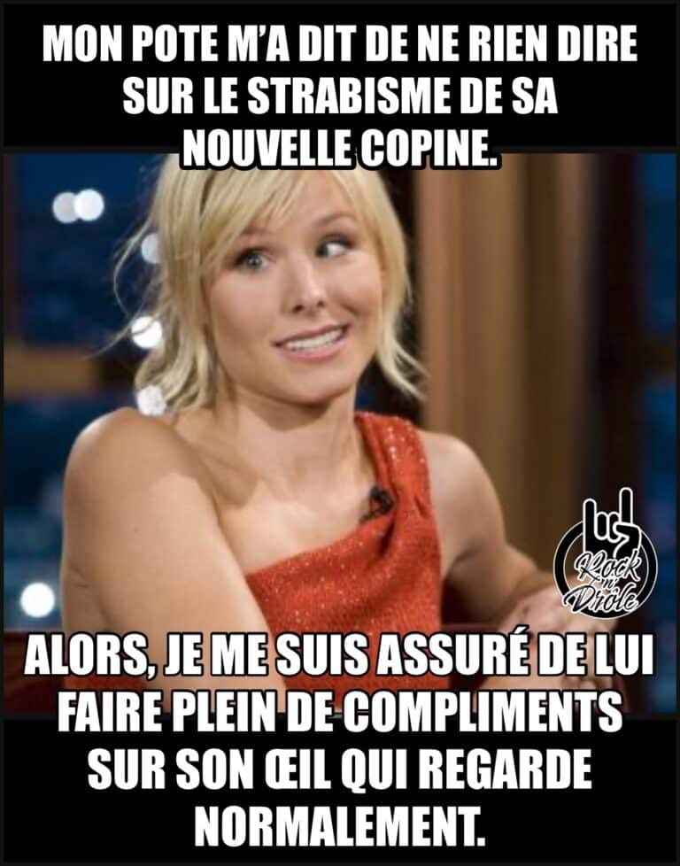Kristen bell lazy eye. Mon pote m’a dit de ne rien dire sur le strabisme de sa nouvelle copine. Alors, je me suis assuré de lui faire plein de compliments sur son œil qui regarde normalement.